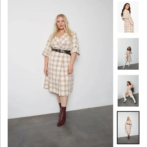 Cara Santana She Loves The Attention Plaid Trench - Picture 4 of 14